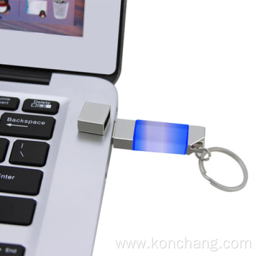 Small Crystal Glass USB Flash Drive 3D Logo